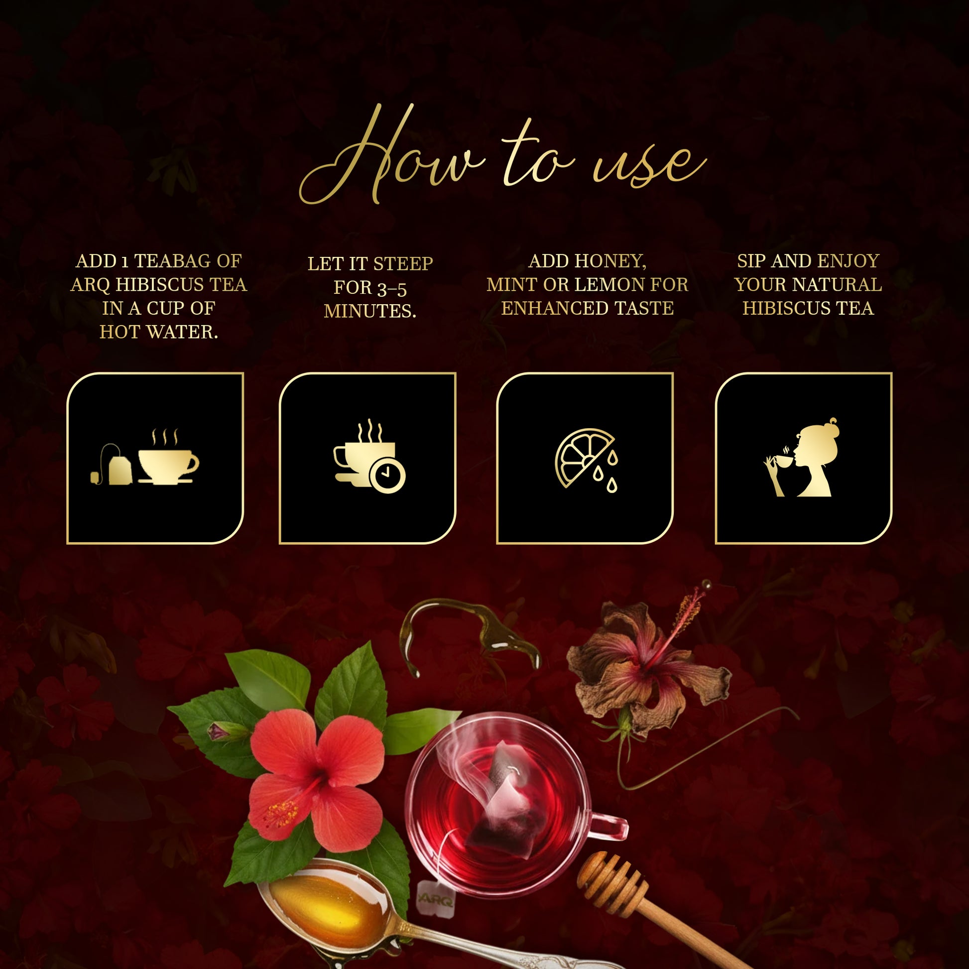 Buy Hibiscus Herbal Tea - ARQ Herbal