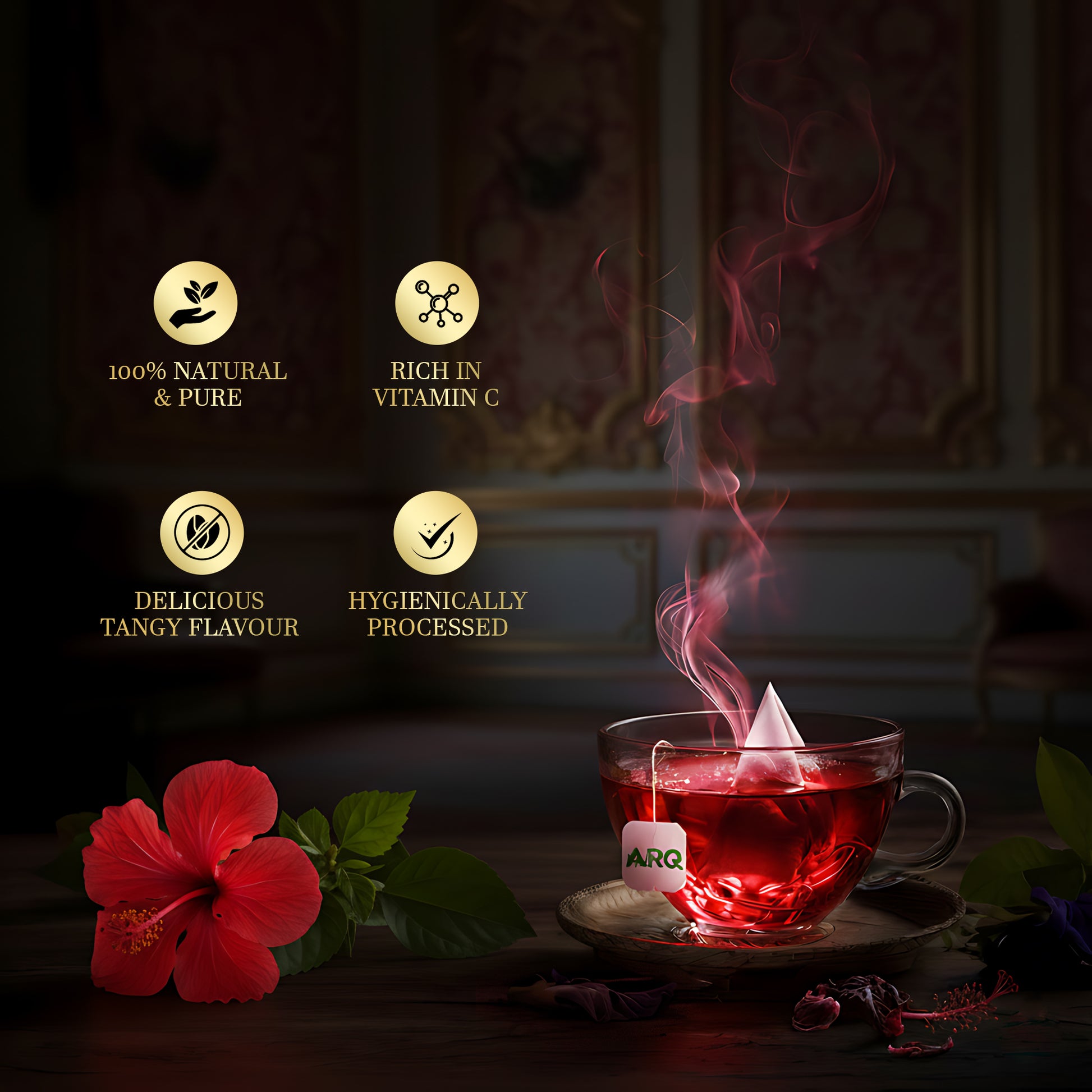Hibiscus Herbal Tea Bags - ARQ Herbal