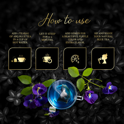 Shop Blue Tea Bags Online - ARQ Herbal