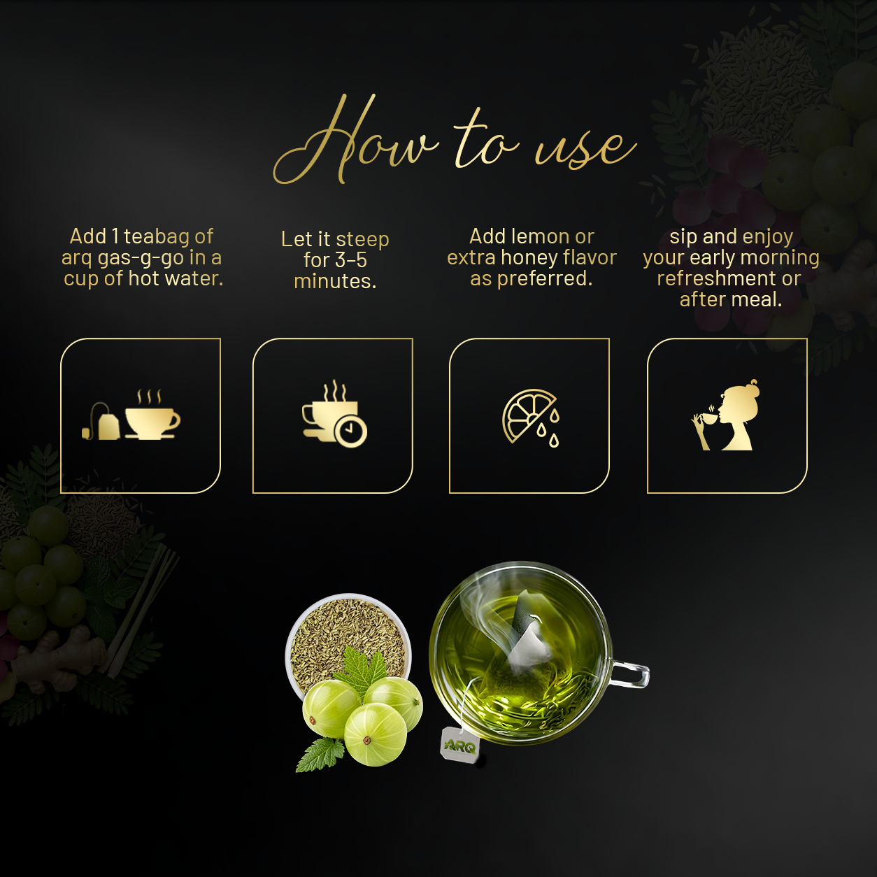 Tea for Bloating and Gas - ARQ Herbal